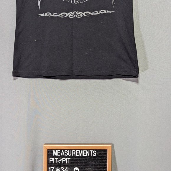 Bourbon Street New Orleans Skull Fleur-de-lis Wings Graphic Top Embellished XL - Picture 2 of 4